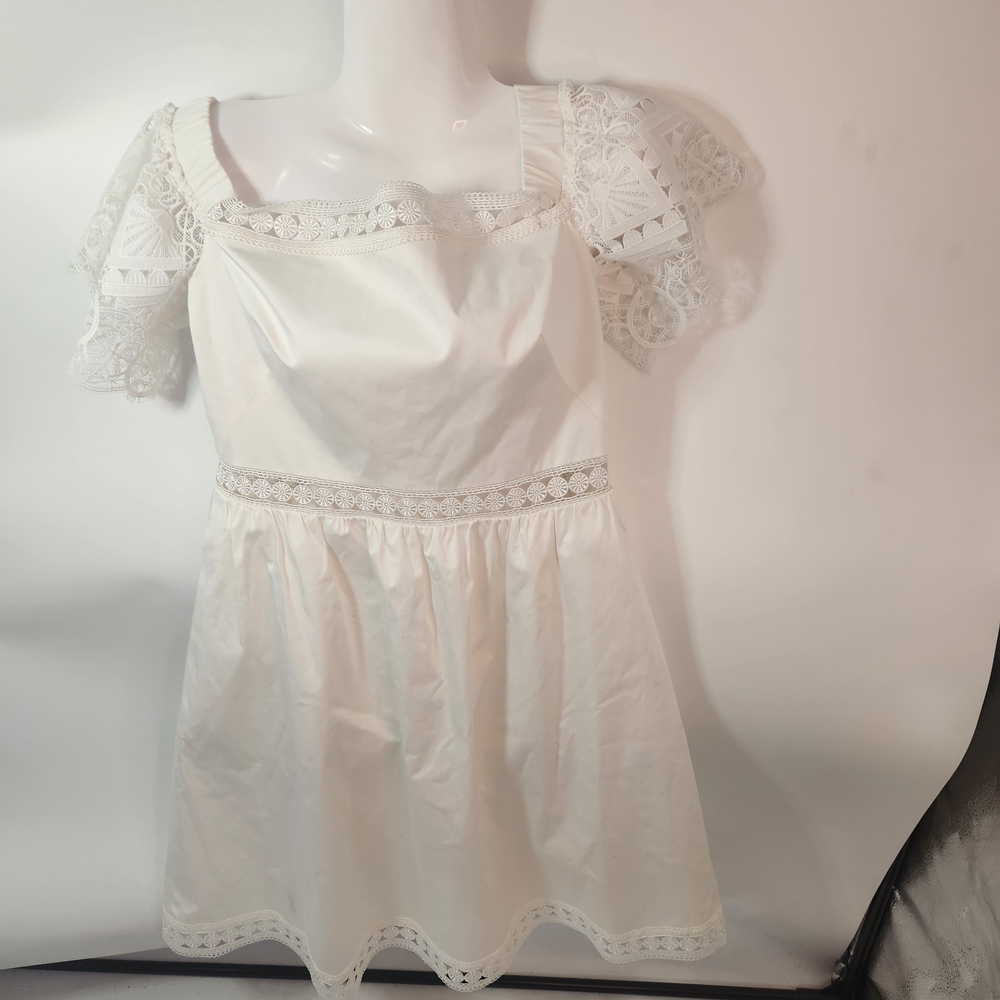 Ted Baker Ivory Dress with Lace‎ Detail